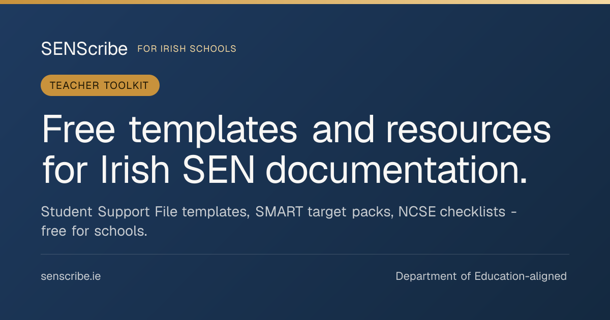 Teacher Toolkit: Free SEN Guides, Tools & Templates | SENScribe